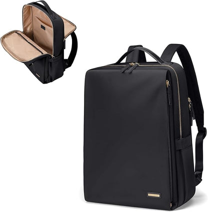 GOLF SUPAGS Stylish Laptop Backpack for Women Airline Approved Perfect for Work College and Travel Multi-Functional Casual Daypack Fits 14 Inch Notebook (Black)