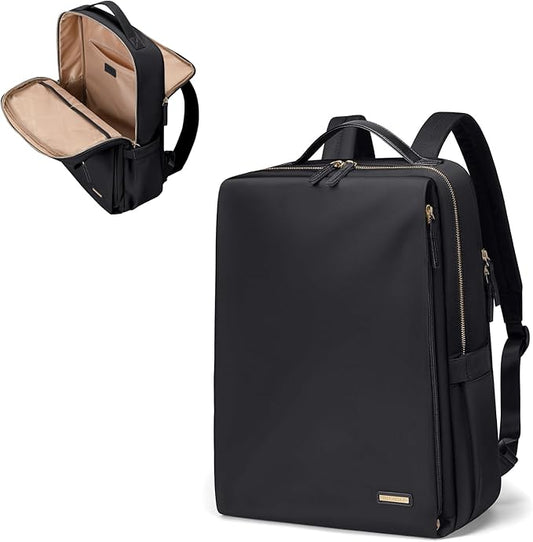 GOLF SUPAGS Stylish Laptop Backpack for Women Airline Approved Perfect for Work College and Travel Multi-Functional Casual Daypack Fits 14 Inch Notebook (Black)