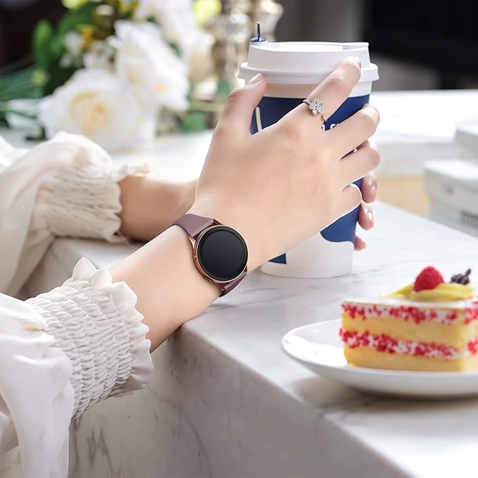 GEAK Slim Strap Compatible with Samsung Galax Watch 7 6 5 4 3 Band/Galaxy Watch 5 Pro/Watch 4 6 Classic 20mm Silicone Strap Compatible with Galaxy Watch Band Women Men