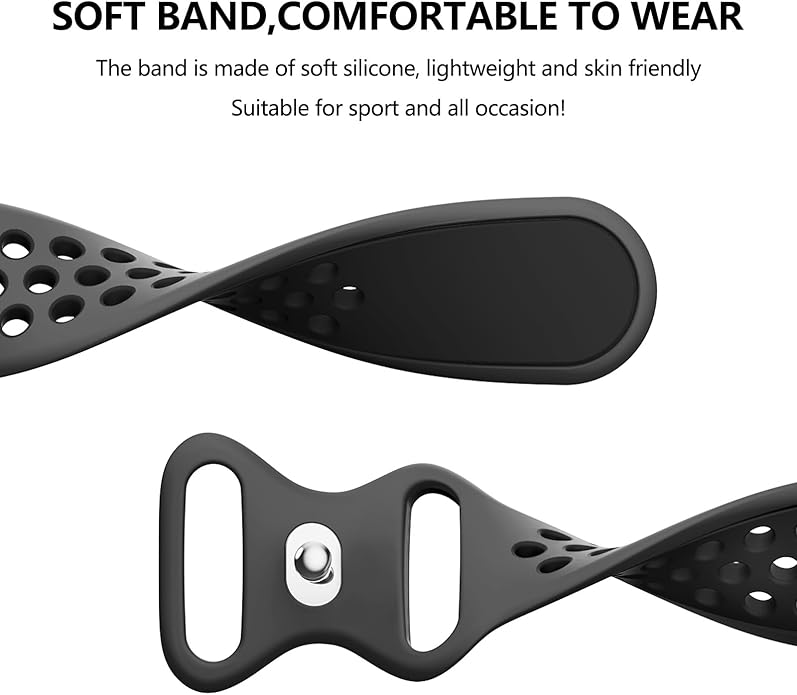 Meliya 20mm 22mm Watch Bands Quick Release Replacement Wristband, Soft Silicone Bands Breathable Sport Replacement Straps for Men Women