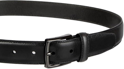 Haggar mens Leather Dress Belt for Suits and Pants - Classic, Formal, Business, Work