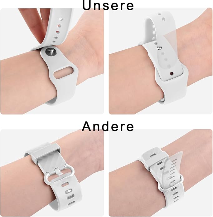 Amzpas 20mm 22mm Watch Bands Quick Release Watch Straps, 4 Pack Soft Silicone Replacement Sport Watch Wristbands for Women Men