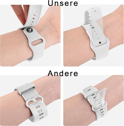 Amzpas 20mm 22mm Watch Bands Quick Release Watch Straps, 4 Pack Soft Silicone Replacement Sport Watch Wristbands for Women Men
