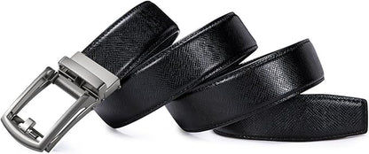 Dubulle Men's Ratchet Belt Gold/Black/Red/Green/Blue/White Automatic Buckle Business Casual Belt Gift - Adjustable Fit