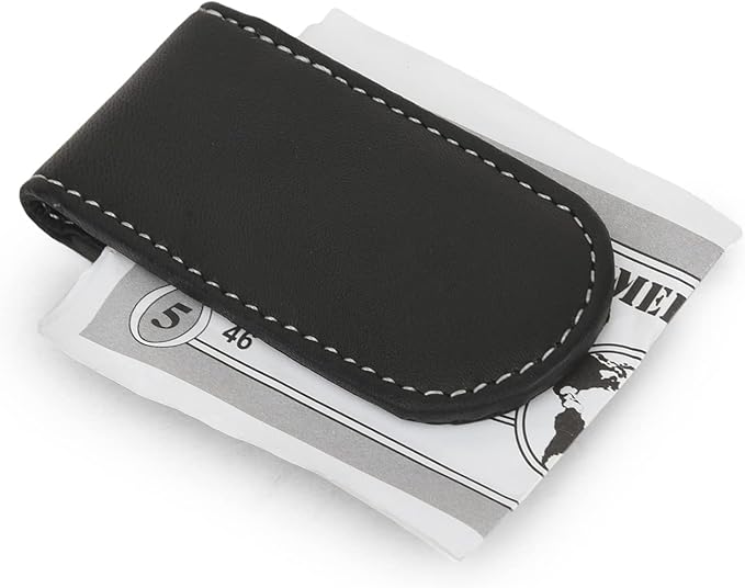LB LEATHERBOSS Men's New Leather Strong Magnetic Money Clip
