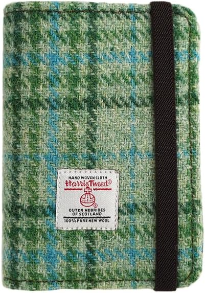 Harris Tweed Leather Passport Holder for Travel, Slim & Lightweight Passport Cover with Vaccine Card Slot, RFID Blocking, Ideal for Women and Men (No.857)