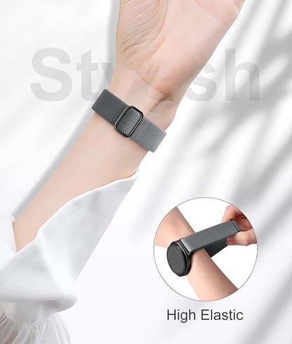 Lerobo Elastic Bands Compatible with Samsung Galaxy Watch 8 7 6 5 4 40mm 44mm/Galaxy Watch 8 Classic 6 4 Classic 43mm 47mm 42mm 46mm/5 Pro Band 45mm/Active 2,3 Pack 20mm Adjustable Nylon Sport Band