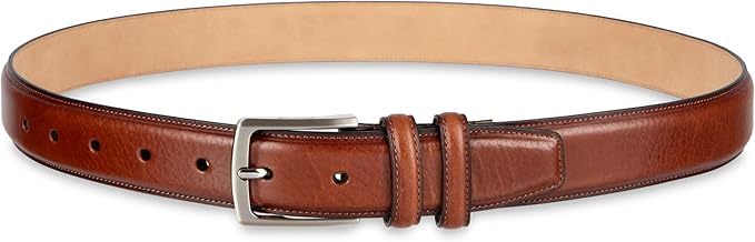 Haggar mens Leather Dress Belt for Suits and Pants - Classic, Formal, Business, Work