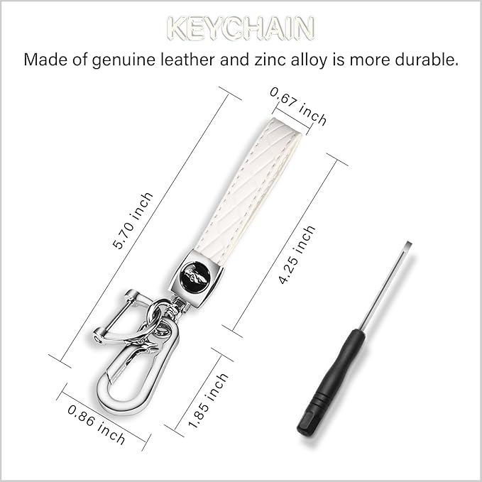 QBUC for Chevy Key Fob Cover with Keychain Soft TPU Protection Case Compatible with 2021-2026 Chevy Colorado Equinox Silverado GMC Canyon Sierra Terrain 4-Buttons(Chrome Trim White)