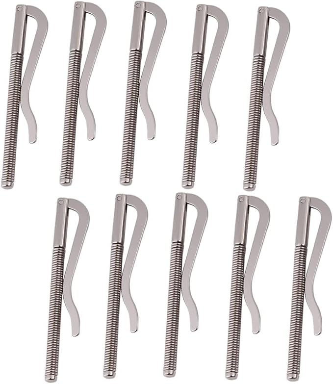 10Pcs Spring Metal Money Clip Insert Bar Replacement Money Clip Card Holder Spring Clip Durable DIY Tool for Bifold Leather Wallet Purse Metal Wallets