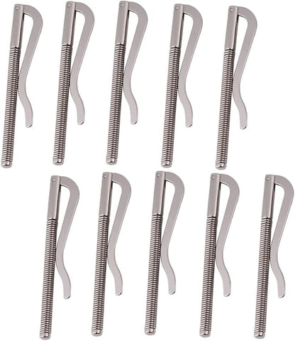 10Pcs Spring Metal Money Clip Insert Bar Replacement Money Clip Card Holder Spring Clip Durable DIY Tool for Bifold Leather Wallet Purse Metal Wallets