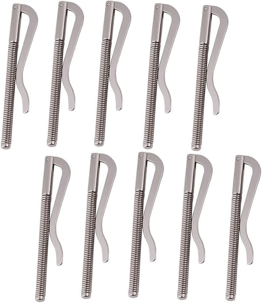 10Pcs Spring Metal Money Clip Insert Bar Replacement Money Clip Card Holder Spring Clip Durable DIY Tool for Bifold Leather Wallet Purse Metal Wallets