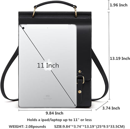 Cnoles Leather Backpack Purse For Women Fashion Ladies Vintage Bags Casual College Travel Backpacks Bag Black