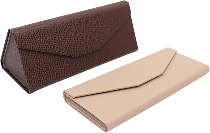 Real Sic Glasses Case for Men and Women - Magnetic Folding Hard Shell Sunglass Holder - Inspired by Solid Color