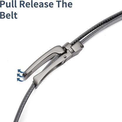 SENDEFN Men's Leather Dress Casual Belt 1 3/8" Automatic Adjustable Click Buckle Belts with Gift Box