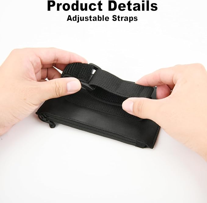Registration & Insurance Card Document Holder for Visor, Carrying Case for High Road Registration and Insurance Pocket, Adjustable Visor Bag Drivers License Holder, Fit Most Car, SUV and Truck (Black)