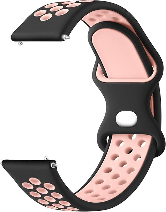 Meliya 20mm 22mm Watch Bands Quick Release Replacement Wristband, Soft Silicone Bands Breathable Sport Replacement Straps for Men Women