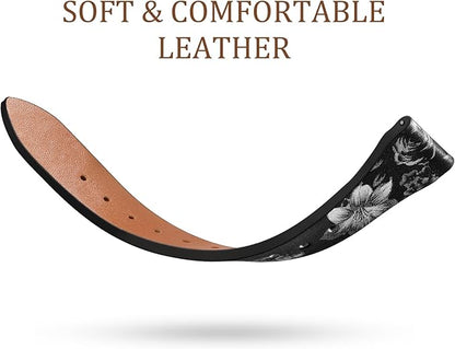 GEAK Slim Leather Band Compatible with Galaxy Watch 7 Band/6 5 4 FE 40mm 44mm/5 pro 45mm/Classic/Galaxy Active 2, 20mm Genuine Leather Strap with Quick Release Buckle for Samsung Watch Bands Women