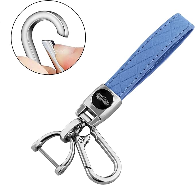 XIYANG TRADE for Jeep Key Fob Cover with Keychain,Soft TPU Key Case Shell Full Protection for Grand Cherokee Renegade Chrysler 200 300 Dodge RAM Durango Challenger Journey Dart Fiat Smart Key (Blue)