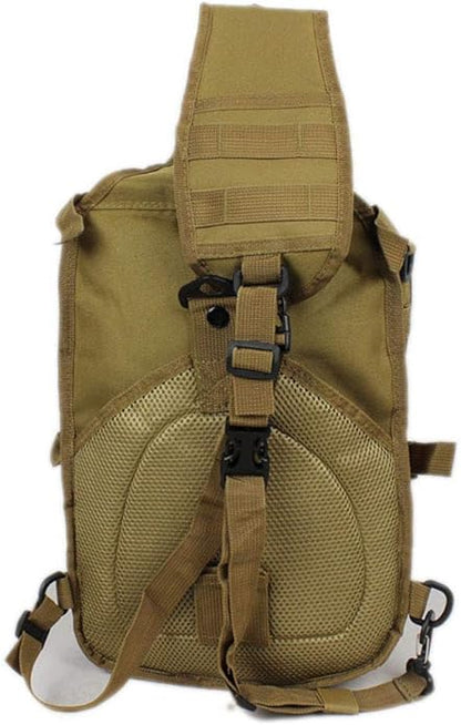 Hebetag Leather Sling Bag Crossbody Backpack for Men Women Travel Outdoor Camping