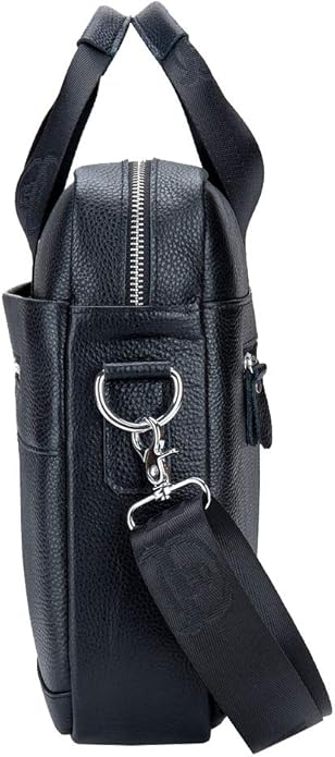 Hebetag Small Leather Sling Shoulder Bag Messenger Pack for Men Women Outdoor Travel Business