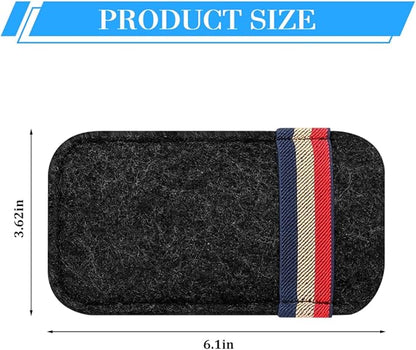 Car Visor Sunglasses Bag, Soft Felt Vehicle Sun Visor Storage Organizer for Card Pen Invoice, Scratch-Resistant Auto Interior Eyeglasses Holder Bag, Universal for Vehicles (Black)