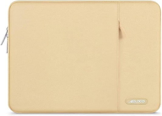 MOSISO Laptop Case 13 inch, Laptop Sleeve Compatible with MacBook Neo/Air/Pro 13 inch with A18/M5/M4/M3/M2/M1 Chip 2026-2016, Polyester Vertical Computer Sleeve Bag with Pocket, Camel