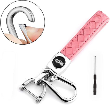 XIYANG TRADE for Jeep Key Fob Cover with Keychain,Soft TPU Key Case Shell Full Protection for Grand Cherokee Renegade Chrysler 200 300 Dodge RAM Durango Challenger Journey Dart Compass Charger(Pink)
