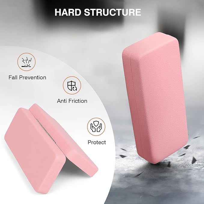 Marvolia Glasses Case Hard Shell Square Large Eyeglasses Case PU Leather Protective Case for Sunglasses Eyeglasses