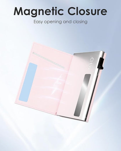 QLD RFID Wallet Women - Small Slim Trifold Wallet Anti-Theft Pop up Card Holder, Minimalist, Ultra Thin, Front Pocket, Premium Leather, 9-11 Cards Capacity | ID Window | Cash Slot