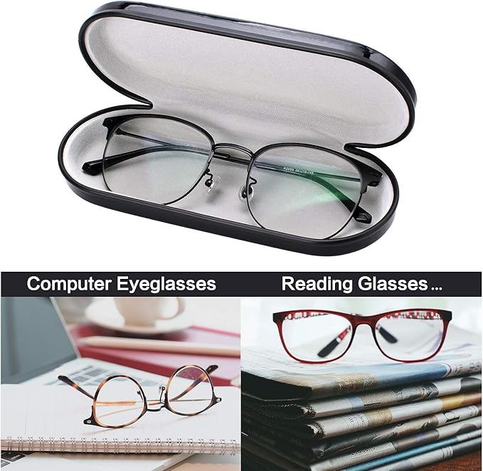 Vemiss Hard Shell Eyeglass Cases, Lightweight Portable Glasses Case for Women Men