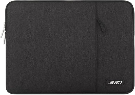 MOSISO Laptop Case 17.3 inch, 17-17.3 inch Laptop Sleeve Compatible with Dell, HP, Lenovo, Asus, Acer, Alienware, Polyester Vertical Computer Sleeve Bag with Pocket, Black