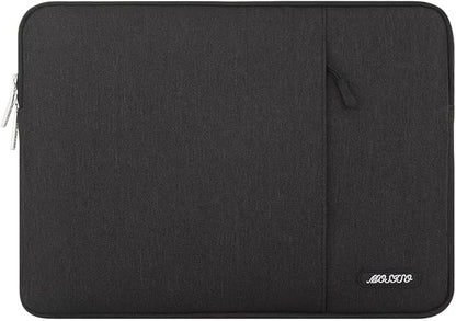 MOSISO Laptop Case 16 inch, 15-15.6 inch Laptop Sleeve Compatible with MacBook Pro 16 M5 M4 M3 M2 M1, HP Acer Dell Lenovo ASUS, Polyester Vertical Computer Sleeve Bag with Pocket, Black