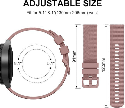 Vanjua 20mm Watch Bands Quick Release Replacement Wristband, 4 Pack Soft Silicone Waterproof Sport Straps Band for Men Women