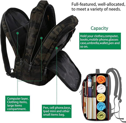 MATEIN 15.6 Inch Laptop Backpack, Sturdy Business Travel Laptop Bagpack, Sturdy Carry On Water-Resistant Daypack for Work College Bookbag Men Women Computer Backpack