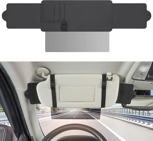 JOYTUTUS Polarized Sunshade Extender for Car with Polycarbonate Lens, Adjustable Sun Visor Extender Anti-Glare, Safe Driving, Window Sun Visor for Car