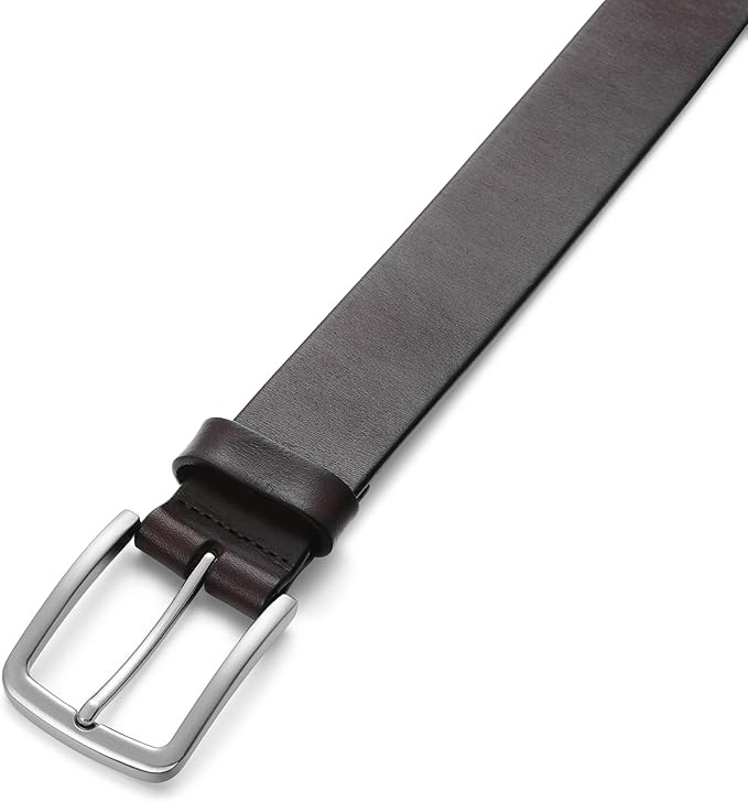 MILORDE Men's Genuine Leather Dress Belt, Handmade, 100% Cow Leather, Fashion & Classic Designs for Work Business and Casual