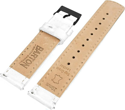 BARTON WATCH BANDS - Top Grain Leather Watch Bands Compatible with Apple Watch Models - 1, 2, 3, 4, 5, 6, 7, 8, 9, 10, SE, Ultra & Ultra 2