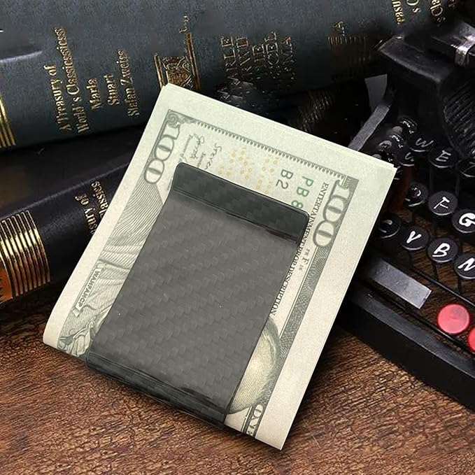 WAFJAMF Small Men's Slim Money Clip Stainless Steel Credit Business Card Holder Pocket Cash Wallet