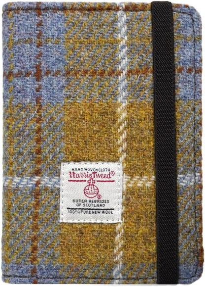 Harris Tweed Leather Passport Holder for Travel, Slim & Lightweight Passport Cover with Vaccine Card Slot, RFID Blocking, Ideal for Women and Men (No.872)