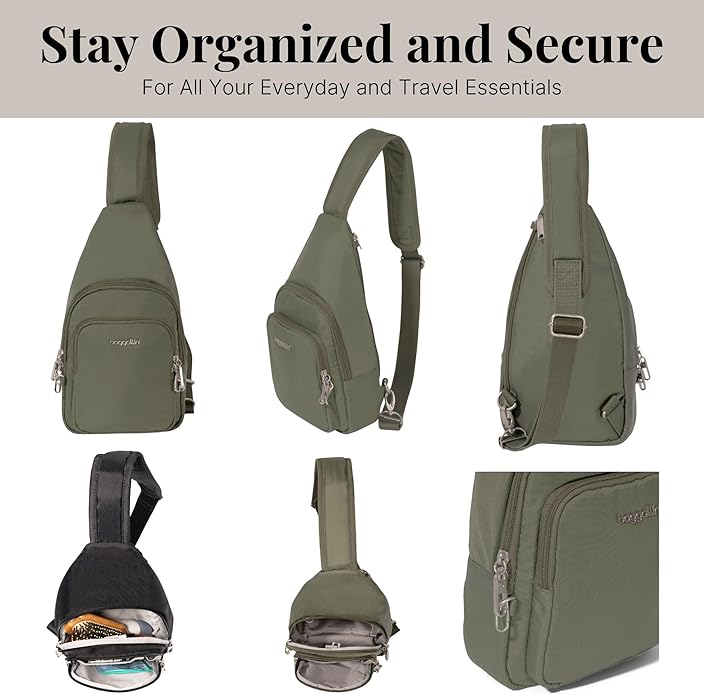 Baggallini womens Securtex Anti-theft Daytripper Sling