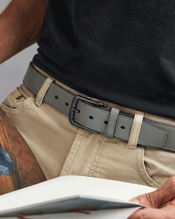 CHAOREN Mens Belts Leather - 35mm Genuine Leather Belt for Jeans - Men Gift for Casual Dress