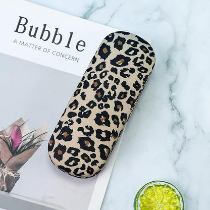 PERFECTSIGHT Hard Shell Eyeglasses Case, PU Leather Protective Glasses Case, Cute Eyeglass Case for Women Men Girls