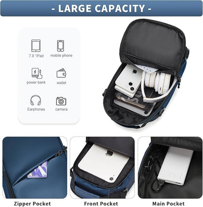 Messenger bag for Men,Small Sling Crossbody Backpack Shoulder Bag for Men Women,canvas Strap Backpack Sling Bag