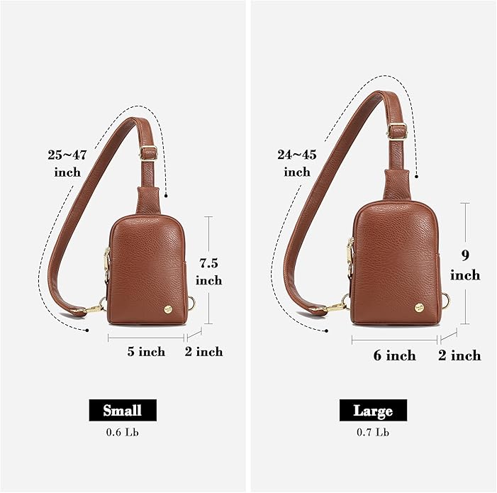 INICAT Small Sling Bag for Women Everyday & Travel Crossbody Bags Lightweight Cross Body Purses Vegan Leather