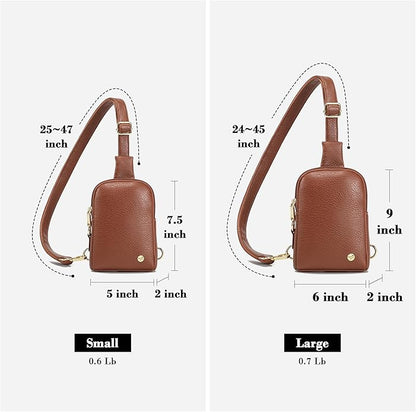 INICAT Small Sling Bag for Women Everyday & Travel Crossbody Bags Lightweight Cross Body Purses Vegan Leather