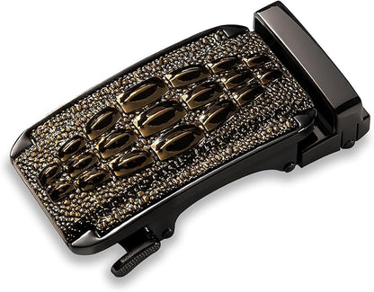 Barry.Wang Mens Belts Leather Ratchet Automatic Buckle Slide Click 1 3/8" Designer Dress Fashion Classic Casual Work Business