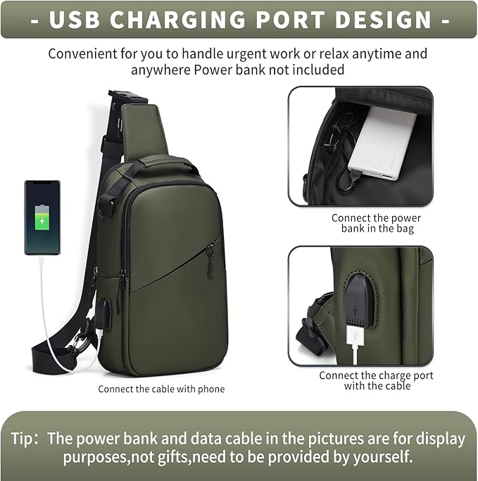 Messenger bag for Men,Small Sling Crossbody Backpack Shoulder Bag for Men Women,canvas Strap Backpack Sling Bag