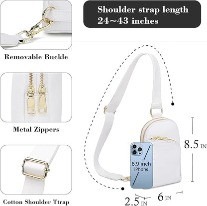 INICAT RFID Blocking Sling Bag, Anti Theft Crossbody Bag for Women, Travel Fanny Pack Style Purse, Vegan Leather