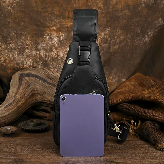 Le'aokuu Men Fashion Casual Tea Designer Travel Hiking Crossbody Chest Sling Bag Rig One Shoulder Strap Bag Men Leather 8015 | Fashion, Casual, Tea, Designer, Travel, Hiking